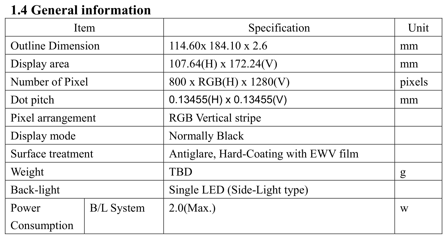 8寸tft液晶屏主要描述 8寸tft液晶屏主要描述